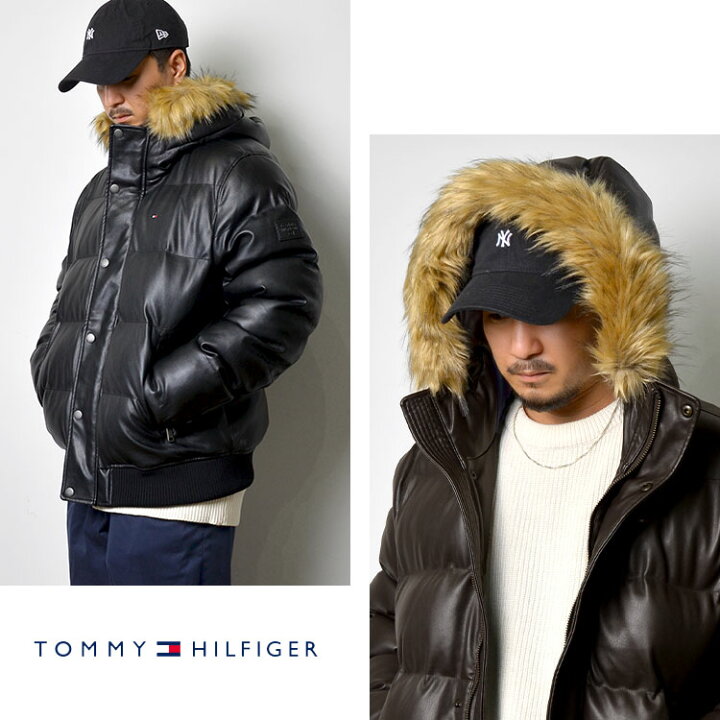 楽天市場】トミーヒルフィガー ダウンジャケット レザー メンズ TOMMY 