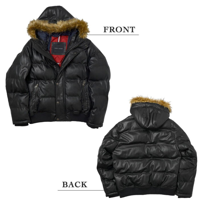 楽天市場】トミーヒルフィガー ダウンジャケット レザー メンズ TOMMY 