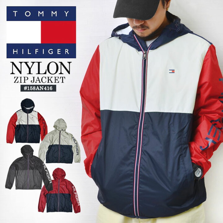 楽天市場 ナイロンジャケットtommy Hilfiger トミーヒルフィガー ブランド メンズ レディース アウター ストリート 袖ロゴ ブラック レッド 薄手 158an416 大人 おしゃれ 人気 シンプル ロゴ 快適 大きめ アウトドア キャンプ プレゼント ワンポイント おすすめ
