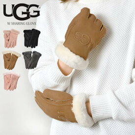 ugg 手袋 レディース アグ グローブ 手袋 本革 シープスキン 羊革 手ぶくろ 柔らかい ファー もこもこ 裏ファー S M 黒 グレー 茶 ピンク 可愛い おしゃれ ブランド ギフト 暖かい 防寒 女性用 通勤 通学 自転車 ムートン プレゼント ギフト クリスマス ホワイトデー 誕生日