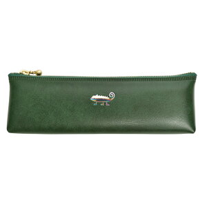 【特典あり】ペンケース おしゃれ 大人 女性 大学生 高校生 ワンポイント 筆箱 レディース メンズ 日本製 スリムペンケース 中学生 合皮 PVC 小さめ コンパクト ファスナー 軽量 かわいい 箔