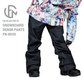 12:00までの注文・入金で当日出荷！(営業日に限る)FOR NO SOLUTION【フォーノーソリューション】 スノーボードウェア FN-0050 定番デニムパンツ【定番モデル スノボ スノボー スノボパンツ スノーボードパンツ スノー スキー ユニセックス 】