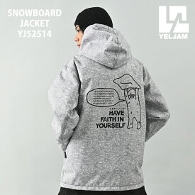 12:00までの注文・入金で当日出荷！(営業日に限る)YELJAM【イエロージャム】 スノーボードウェア YJ52514 バックプリントジャケット【NEWモデル スノボ スノボー スノボジャケット スノーボードジャケット スノー スキー ユニセックス ニューモデル】