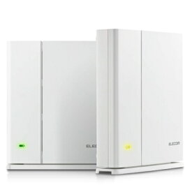 【中古】 エレコム メッシュ WiFiルーター 無線LAN 867 + 400 Mbps デュアルバンド 親機+中継器セット e-Mesh 日本メーカー 【iPhone11 / iPhoneSE2 メーカー動作確認済み】 WMC-DLGST2-W