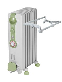 【中古】 DeLonghi デロンギ オイルヒーター トップハンガー付き 8〜10畳用 グリーン JR0812-GR
