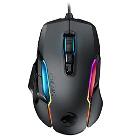 【中古】 ROCCAT Kone AIMO Remastered RGBA スマートカスタマイズ USB-A ゲーミングマウス (光学式 Owl-Eye 16K, サイドボタン) ブラック (国内正規品) ドイツデザイン&エンジニアリング ROC-11-820-BK