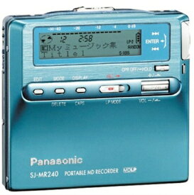 【中古】 Panasonic SJ-MR240-A ポータブルMDプレーヤー ブルー
