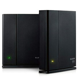 【中古】 エレコム メッシュ WiFiルーター 無線LAN 親機+中継器セット WiFi6 11ax 1201+574Mbps IPv6(IPoE)対応 【2021/01/14 ファームウェアVer. 1.15更新】 WMC-2LX-B