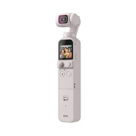 【中古】 DJI vlogカメラ Pocket 2 限定コンボ(サンセット ホワイト) Vlog向け4Kカメラ アクションカメラ 3軸モーター搭載ジンバル 64MP写真 フェイス トラッキング YouTube/TikTok動画撮影 Android & iPhone対応のポータブル ビデオカメラ