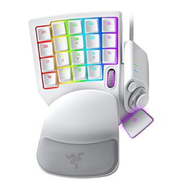 【中古】（新古品・未使用品） Razer Tartarus Pro Mercury White 左手キーパッド 20個のアナログ動作スイッチ ホイール付 8方向サムパッド 32キーすべてをカスタマイズ可能 【日本品】 RZ07-03110200-R3M1