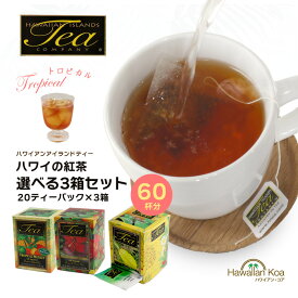 紅茶 ティーバッグ 個包装 送料無料 ハワイ フルーツティー 選べる3箱セット ハワイの紅茶 フレーバーティー 紅茶 アイスティー 送料無料 ギフト お誕生日 記念日 hawaiian island tea (tysm) (choice)
