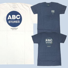 【メール便送料無料】ABCストア ロゴTシャツ 半袖 （1着）メンズ ハワイアン ネイビー ホワイト ブランド ハワイ