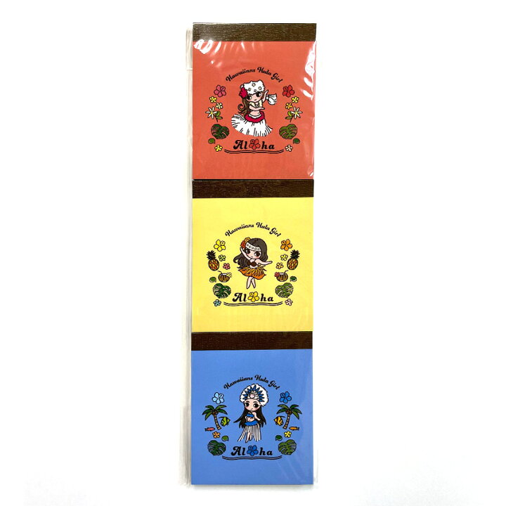 楽天市場】【メール便対応】Alohaフラガール 3Pメモ帳 : ハワイアンズ 