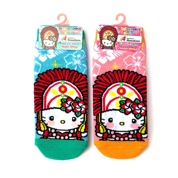 楽天市場】【メール便】ハワイアンズ キティ ソックス 22~24cm（1枚  
