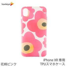 iPhoneXR 専用TPUスマホケース 花柄ピンク柄｜スマートフォン クリアソフトケース 花 ピンク