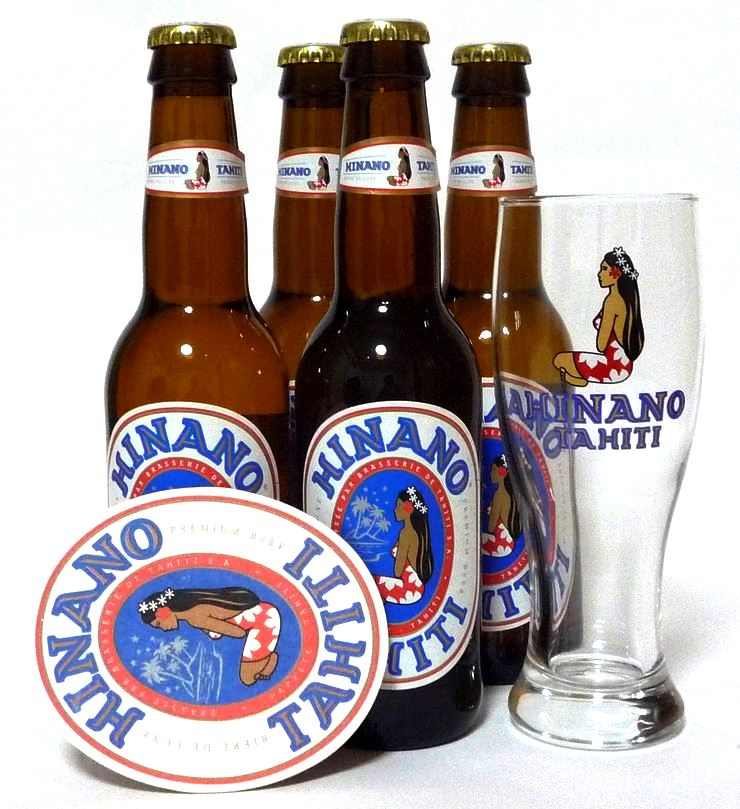 ヒナノビール(HINANO)4本 グラス付きセット