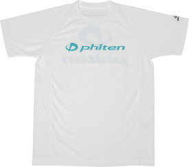 【3/30はポイント10倍！】 ファイテン PHITEN ラクシャツスポーツ RAKUシャツSPORTS 半袖 ロゴ入り Tシャツ ホワイト×ロゴブルーグリーン XO メンズ レディース 半袖シャツ スポーツウェア JG395007