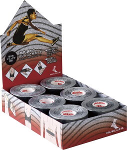 【10/30はポイント10倍】 ミューラー MUELLER テープ プレカット・キネシオロジテープ6個パック ブラック 55717