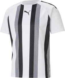 【マラソン中 エントリーでポイント10倍！】 プーマ PUMA サッカー TEAMLIGA ストライプ ゲームシャツ 練習着 プラクティスシャツ トレーニング 部活 クラブ 丸首 半袖 Tシャツ ランニング スポーツウェア 学校 705152 04