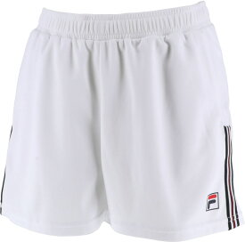 【2/15はポイント13倍！】 フィラ FILA テニス ショートパンツ レディース ウィメンズ 女性 大人 半ズボン ボトムス ウェア ヘリテージライン ロゴ 吸水 速乾 UVカット 部活 クラブ サークル スクール VL7504 01
