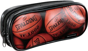 【10/30はポイント10倍】 スポルディング SPALDING バスケット プリントペンケース ORG ペンケース 筆箱 学校 バスケットボール 授業 勉強 オフィシャル 鉛筆 消しゴム シャーペン 文房具 ステー