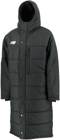 【1/18はポイント12倍】 ニューバランス New Balance サッカー パデットロングコート アウター ジャケット 上着 ベンチコート グラコン ウェア メンズ 男性 防寒 ロゴ ワンポイント 冬 練習 トレーニング 移動 部活動 JMJF1424 BK