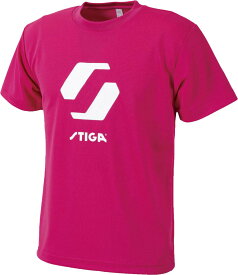 【5/18はポイントアップ実施！】 STIGA スティガ 卓球 卓球Tシャツ STIGAロゴTシャツJP－I ホットピンク Lサイズ メンズ レディース シャツ Tシャツ 半袖 練習 練習試合 移動 ロゴT ロゴ入り 1805080706