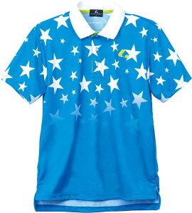 【10/30はポイント10倍】 ルーセント LUCENT テニス Uni ゲームシャツ ブルー 青色 半袖シャツ Tシャツ メンズ レディース 男性用 女性用 吸汗速乾 試合着 トップス 襟付き ウェア 着替え XLP8297