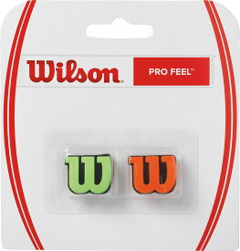 【5/20はポイントアップ実施！】 Wilson ウイルソン テニス プロ・フィール ダンプナー 2個入り グリーン オレンジ PRO FEEL テニスラケット用振動止め 衝撃吸収 振動吸収 ラケットアクセサリー 部活 練習 試合 WRZ538700