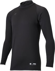 【11/11 2時までMAX1万円OFFクーポン＆Pアップ】 デサント DESCENTE 野球 リラックスフィットシャツヒート メンズ ハイネック 長袖 アンダーシャツ インナー 保温 防寒 起毛素材 ベースボール 部活 練習 トレーニング 試合 STD658B BLK