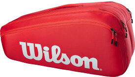 【5/20はポイントアップ実施！】 Wilson ウイルソン テニス SUPER TOUR 9 PK RED ラケットバッグ レッド 9本まで収納可能 キャリーバッグ ケース 収納 部活 練習 試合 大会 WR80105010