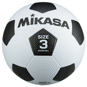 【10/30はポイント10倍】 ミカサ MIKASA サッカー ジュニアゴムサッカーボール 3号 ホワイト×ブラック さっかーぼーる こども 子供 子ども 小学生 練習 筋トレ トレーニング キッズ レクリエー