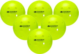 【マラソン期間中 ポイント全品10倍】 ダイアデム DIADEM オフィシャル ピックルボール ボール THE OFFICIAL PICKLEBALL BALL 6個入 イエロー USAPA認定 屋外 TPB002