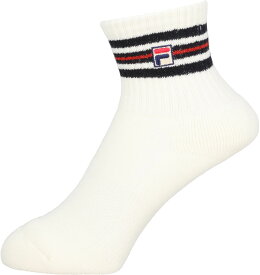 【2/15はポイント13倍！】 フィラ FILA テニス ソックス レディース ウィメンズ 女性 大人 靴下 フットウェア アクセサリー ロゴ ライン入り 定番 部活動 クラブ サークル スクール チーム 練習 日本製 EL0100