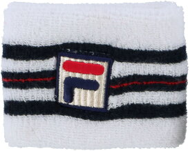 【2/15はポイント13倍！】 フィラ FILA テニス ショートリストバンド レディース ウィメンズ 女性 大人 アクセサリー ロゴ ライン 汗拭き 定番 部活動 クラブ サークル スクール チーム 日本製 EL0104