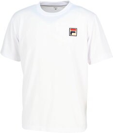 【2/15はポイント13倍！】 フィラ FILA テニス ゲームシャツ メンズ 男性 大人 半袖 Tシャツ トップス ウェア ロゴ ワンポイント 大きいワッペン 吸水 速乾 UVカット 脇下消臭テープ 部活動 クラブ EM0077