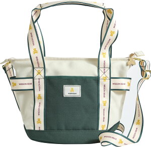 �y2/4 20������S�i3%OFF�N�[�|��&P12�{�z �E�C���\�� Wilson �e�j�X BEAR JPN COLLECTION MINI TOTE GREEN WR80481030