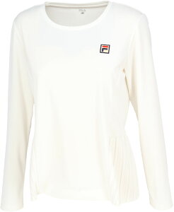 【10/27 10時までMAX1万円OFFクーポン&P5倍】 フィラ FILA テニス ロングスリーブシャツ レディース ウィメンズ 女性 大人 長袖 ロンT トップス ウェア ロゴ ワンポイント プリーツ スタイルアップ