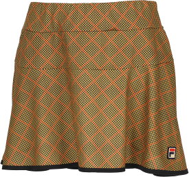 【2/15はポイント13倍！】 フィラ FILA テニス スコート レディース ウィメンズ 女性 大人 スカート ボトムス ウェア ロゴ チェック柄 フレアー 部活動 クラブ サークル スクール 練習 試合 大会 EL0218