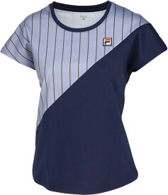【2/15はポイント13倍！】 フィラ FILA テニス ゲームシャツ レディース ウィメンズ 女性 大人 半袖 Tシャツ トップス ウェア ロゴ アーカイブモデル 切り替え 遊び心 部活動 クラブ サークル スクール EL0229