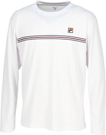 【2/15はポイント13倍！】 フィラ FILA テニス ロングスリーブシャツ メンズ 男性 大人 長袖 ロンT トップス ウェア ロゴ ワンポイント ヘリテージライン 部活動 クラブ サークル スクール 練習 試合 EM0268
