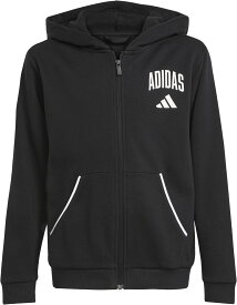 【11/11 2時までMAX1万円OFFクーポン＆Pアップ】 アディダス adidas シーズナル エッセンシャルズ カレッジ タイポグラフィ フルジップ パーカー トップス キッズ 子ども ジュニア フリース レギュラーフィット クルーネック KLH29