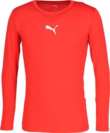【4/10までMAX1万円OFFクーポン&Pアップ】 プーマ PUMA サッカー コンプレッション クルーネック LS シャツ メンズ 男性 フットサル Tシャツ トップス 長袖 ロングスリーブ トレーニング 練習 クラブ 部活 ロンT 660765
