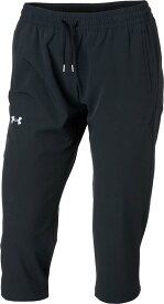 【4/27 10時まで1万円以上で500円OFFクーポン＆Pアップ】 UNDER　ARMOUR アンダーアーマー UAストレッチウーブン カプリ パンツ レディース ショートパンツ 短パン ひざ下丈 ボトムス ストレッチ 撥水加工 トレーニング ジム ヨガ フィットネス 1372743 001