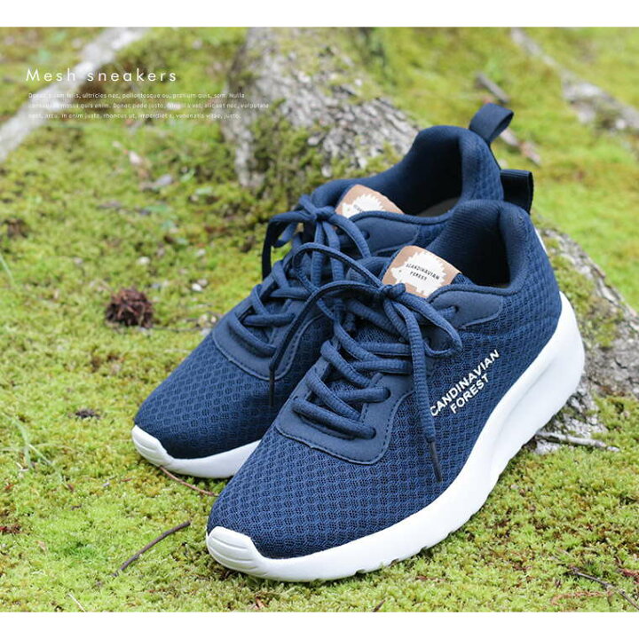 楽天市場 スカンジナビアンフォレスト Scandinavian Forest スニーカー レディース 軽量 メッシュ 通気性 蒸れにくい ローカット ウォーキングシューズ ランニングシューズ 軽い ジュニア 北欧 ブランド かわいい 女性 黒 ブラック ネイビー グレー 7071k 送料無料 S Mart