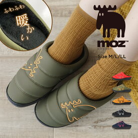 モズ moz サボサンダル レディース 裏起毛 クロッグサンダル レディース 防寒 暖かい もこもこ 北欧 アニマル スリッパ かわいい 動物 秋 冬 クロッグシューズ 歩きやすい 黒 赤 ブラック カーキ ネイビー レッド マスタード 570