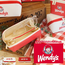 ウェンディーズ Wendy's NECCO for pacapo メガネケース おしゃれ 可愛い マルチポーチ マチ 小物入れ ポーチ 収納 メガネ 眼鏡 ステーショナリーケース ブランド USA アメリカン 雑貨 収納ポーチ 旅行 ハンバーガー ショップ キャラクター アメリカン雑貨 アメリカ雑貨