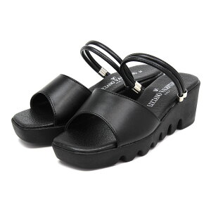 オフィス サンダル 美脚 疲れにくい サンダル レディース 厚底 クッション ミュール ストラップ オフィスサンダル シューズ 疲れにくい 静音 厚底サンダル 黒 ブラック 小さいサイズ 大きい