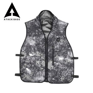 アタックベース 水冷ベストHYPER 水冷服 冷却 手洗い可 男女兼用 フリーサイズ サイズ調整可 作業服 作業着 空調 空調ウェア 水冷 冷感 ひんやり 冷たい 保冷パック 2個付