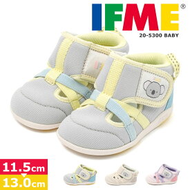 イフミー 子供靴 子供 べビー ベビーシューズ サンダル 夏 靴 11.5cm マジックテープ ベルクロ 男の子 女の子 保育園 幼稚園 新学期 入園準備 かわいい コアラ 動物 ベージュ グレー ピンク コアラモチーフサマーファーストシューズ 20-5300 IFME